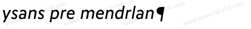 ysans pro mondrian字体转换